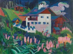 Ernst Ludwig Kirchner, Unser Haus, 1918-1922, Oil on canvas