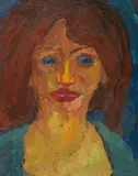 Emil Nolde, Schauspielerin (recto) / Piazza S. Domenico II, Taormina (verso), 1919/1905, Oil on canvas