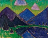 Gabriele Münter, Blick aufs Murnauer Moos (Blaue Berge)