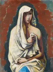 Sibylle by Karl Hofer, 1935, Oil on canvas, sold Dec 2020