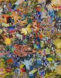 Daniel Richter, Fühlung, Flirrung, Flüchtung, 1999, Oil on canvas