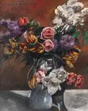 Lovis Corinth, Rosen, Tulpen und Flieder, 1916, Oil on canvas