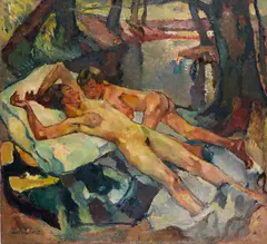 Leo Putz, Ein Sommertag, 1925, Oil on canvas