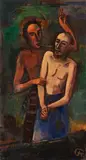 Zwei Männer by Karl Hofer, Um 1925, Oil on canvas, sold Dec 2020