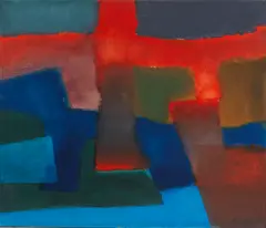 Fritz Winter, Berührung mit Rot, 1966, Oil on canvas
