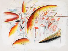 Peter Brüning, Nr. 10/64 (légendes I), 1964, Oil and color chalks on canvas