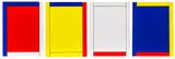 DIN XVI B1-B4 (4-teilig) by Imi Knoebel, 1995, Acrylic on panel and square-cut aluminum profiles, sold Dec 2020