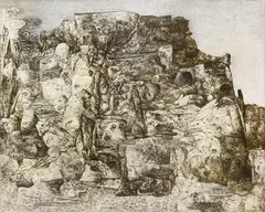 Richard Oelze, Montereggio, 1957, Oil on canvas