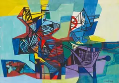 Roberto Burle Marx, Ohne Titel, 1992, Panneau. Silkscreen and Acrylic on canvas