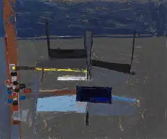 Paul Feiler, Venedig bei Nacht, 1952, Oil on cardboard