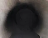 Otto Piene, Black Yang, 1985, Mixed media. Oil, traces of fire and smoke on c...