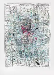Hermann Nitsch, Architektur des Orgien und Mysterien Theaters (Mappe III), 1984-1992, Lithographs and etchings