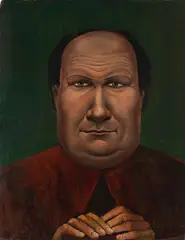 Carlo Mense, Bildnis Don Domenicho, 1924, Oil on cardboard