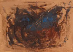 Adolf Frohner, Ohne Titel, 1963, Tempera on baking paper