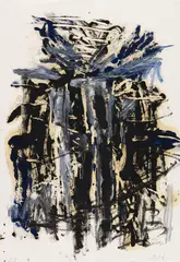 Ohne Titel by Georg Baselitz, 1983, Aquarell über Graphit auf Bütten, sold Dec 2020
