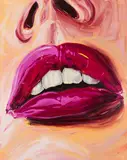 Cornelius Völker, Lippen, 2005, Acrylic on canvas