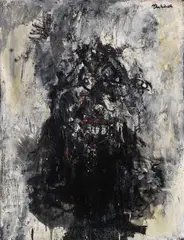 Hans Platschek, Porträt Emilio Vedova, 1959, Oil on canvas