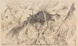 Bernard Schultze, Der Dunkle, 1986, Pencil- and charcoal drawing on paper, laminate...