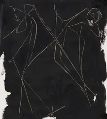 Cavallo e Cavaliere by Marino Marini, 1958, Gouache and grattage, sold Dec 2020