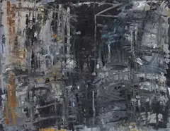Ohne Titel by Rudolf Schoofs, 1982/83, Öl auf Leinwand, sold Dec 2020