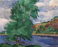 Václav Špála, The Vltava River by Kralupy, 1923, oil on canvas