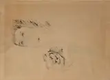 Josef Šíma, Lady with a rose and balls, 1927, combined technique on paper