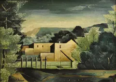 František Muzika, Landscape in Branik, 1922, oil on canvas