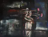 Lovers by Josef Jira, 1977, oil on canvas, sold Apr 2010