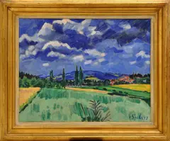 Václav Špála, Pyšely, 1941, oil on canvas