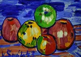 Still Life with Apples by Václav Špála, 1943, oil on cardboard, sold May 2011