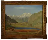 Jezero Siguret by Otakar Kubín, na slepém rámu 1929, olej na plátně, sold May 2011