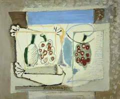 Emil Filla, Zátiší s hroznem, 1930, olej na plátně