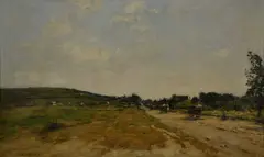 Eugène Louis Boudin, Cestou z Villers - sur - Mer, olej na plátně