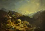 Bedřich Wachsmann, Horské zákoutí, Mnichov 1852, olej na plátně