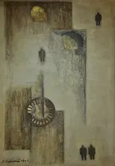 Květa Válová, Tvary a figury 3, 1964, olej na plátně