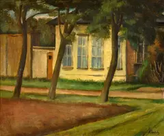 Alfred Justitz, Chatteau, olej na plátně
