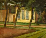 Alfred Justitz, Chatteau, olej na plátně