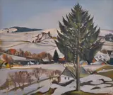 Jan Trampota, Snow in March, 1925, oil on canvas