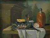 Jan Kašpar Hirschely, Still-life with vegetable, oil on wood