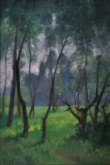 Roztoky by Zdenka Braunerová, oil on canvas, sold Nov 2011