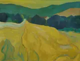 Robert Piesen, Fawn landscape, 1951, oil on canvas