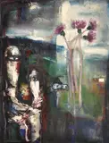 Lovers by Josef Jira, 1977, oil on canvas, sold Nov 2011