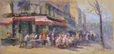 Jaro Procházka, Parisian mood, oil on canvas
