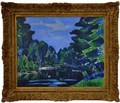 Václav Špála, The Orlice River, 1928, oil on canvas
