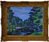 Václav Špála, The Orlice River, 1928, oil on canvas