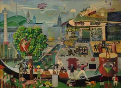 Josef Hlinomaz, 20. th century, oil on wood board