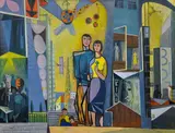 Václav Tikal, On the periphery of Ages, 1956, oil on canvas