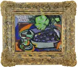 Still-life with bunch of grapes by Emil Filla, 1948, oil on canvas, sold May 2012