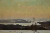 Alois Kalvoda, Winter mood, oil on canvas