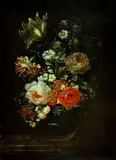 Jan Kašpar Hirschely, Still-life with flowers, 1737, oil on canvas